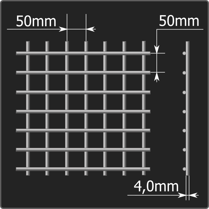 Сетка кладочная 50*50*4,0 (0,38*2,0)