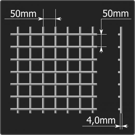 Сетка кладочная 50*50*4,0 (0,38*2,0)